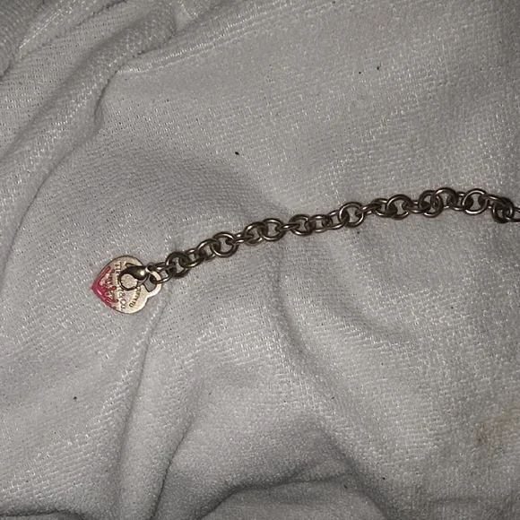 Tiffany & Co. Silver Bracelet with Pink Accents - Picture 3 of 4